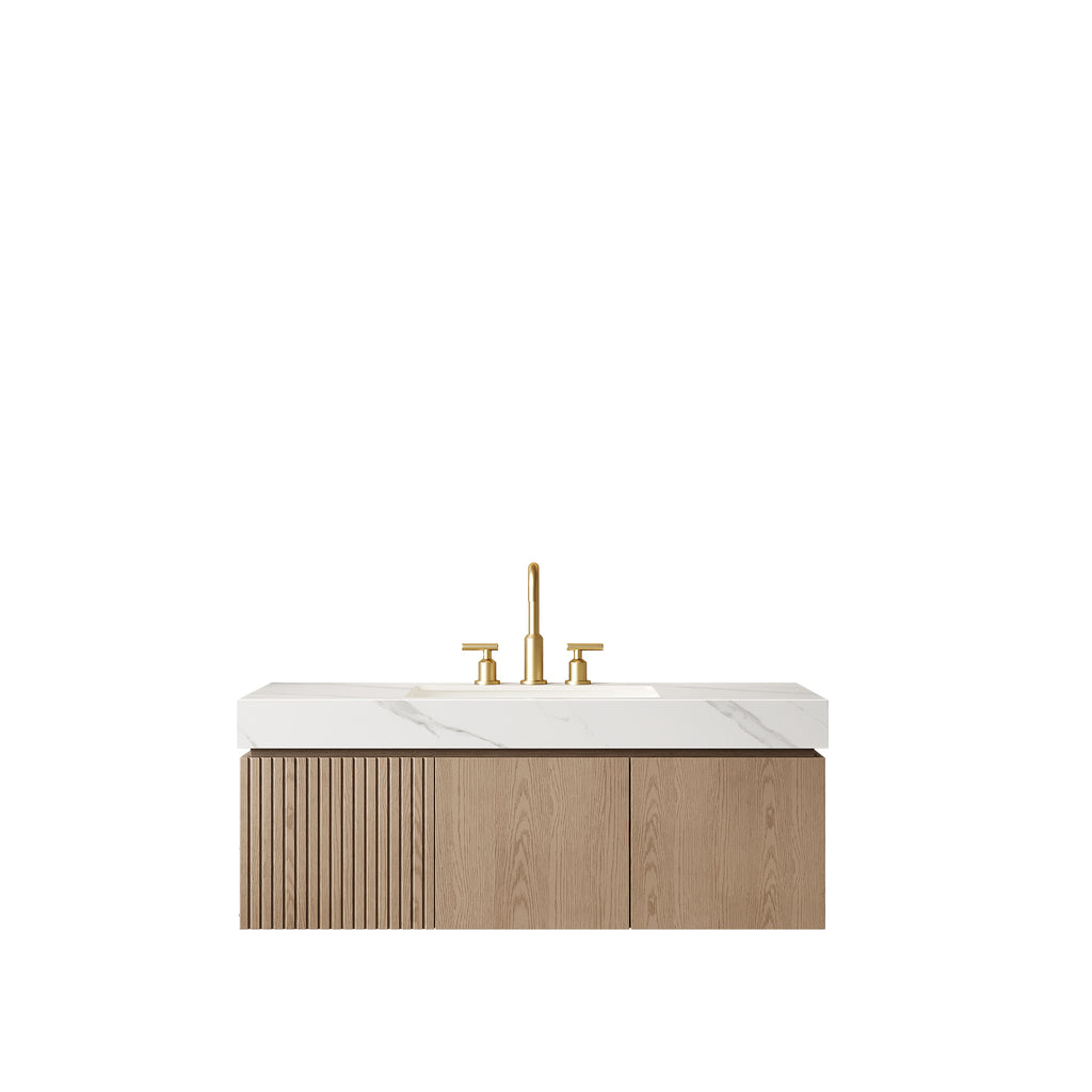 Muri 48" Bathroom Vanity & Sink, Floating Plywood Storage Cabinet
