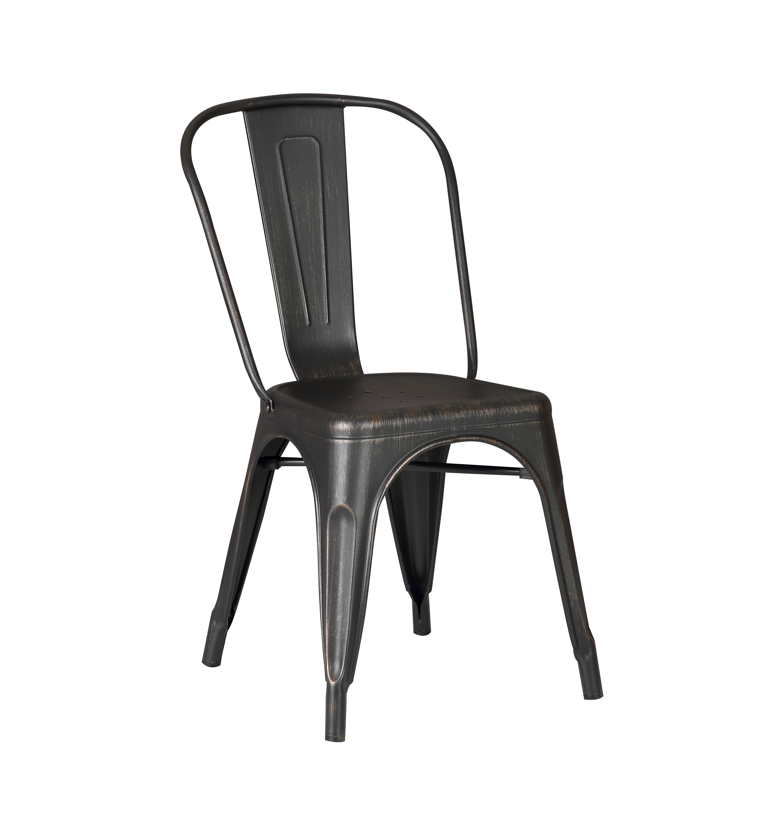 Set of 4 Stackable Metal Dining Chairs
