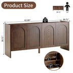 Mid-Century Modern 4-Door Credenza Sideboard