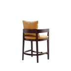 Ritz Wood Upholstered Counter Stool in Camel
