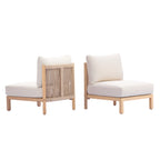 Acacia Wood Patio Furniture Club Chair Set of Two