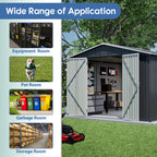10x10 Ft Large Outdoor Metal Storage Shed