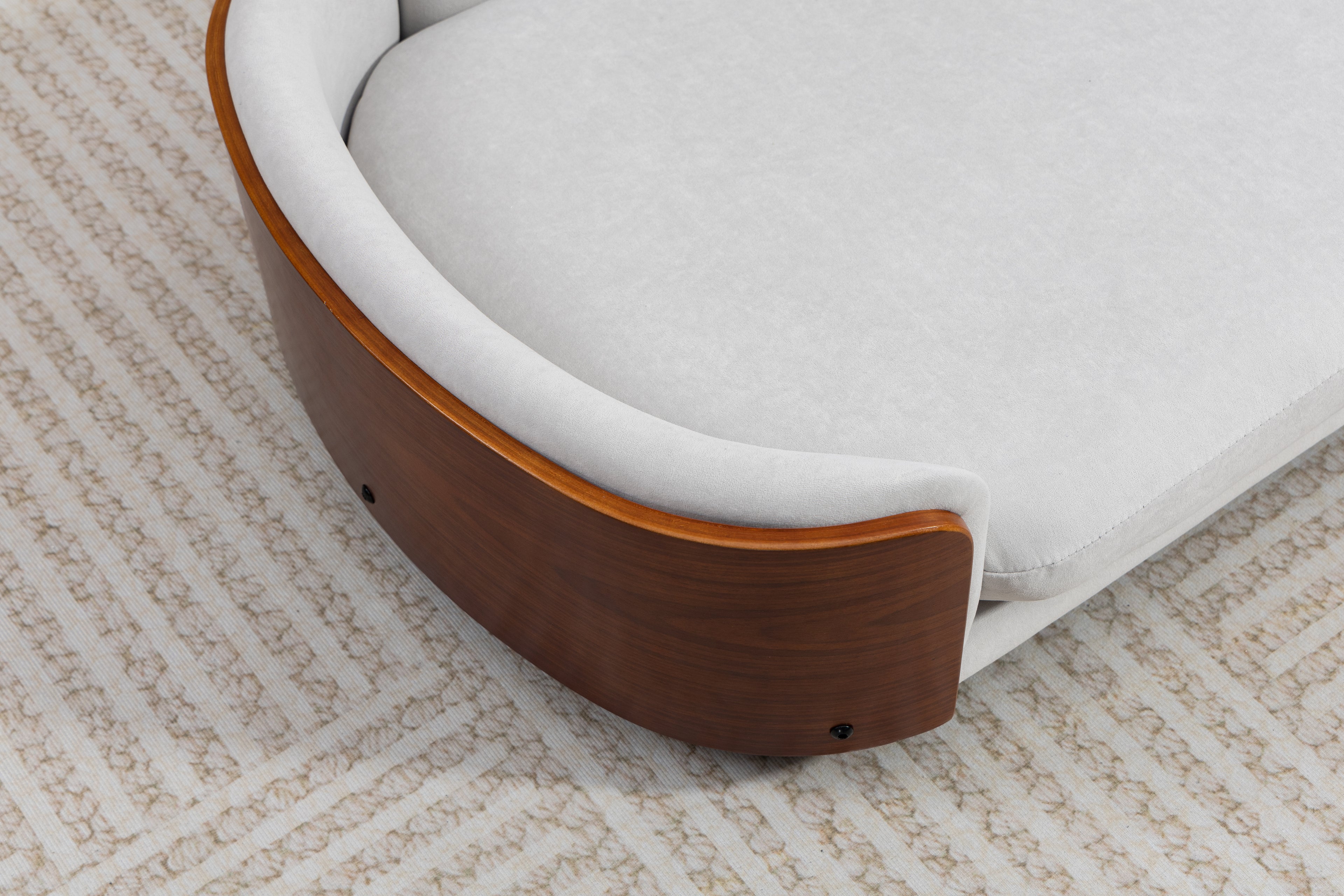 Scandinavian Style Elevated Dog Bed Pet Sofa With Solid Wood Legs