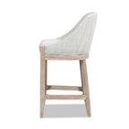 Newport 26.5" Coastal Curved Back Upholstered Counter Stool