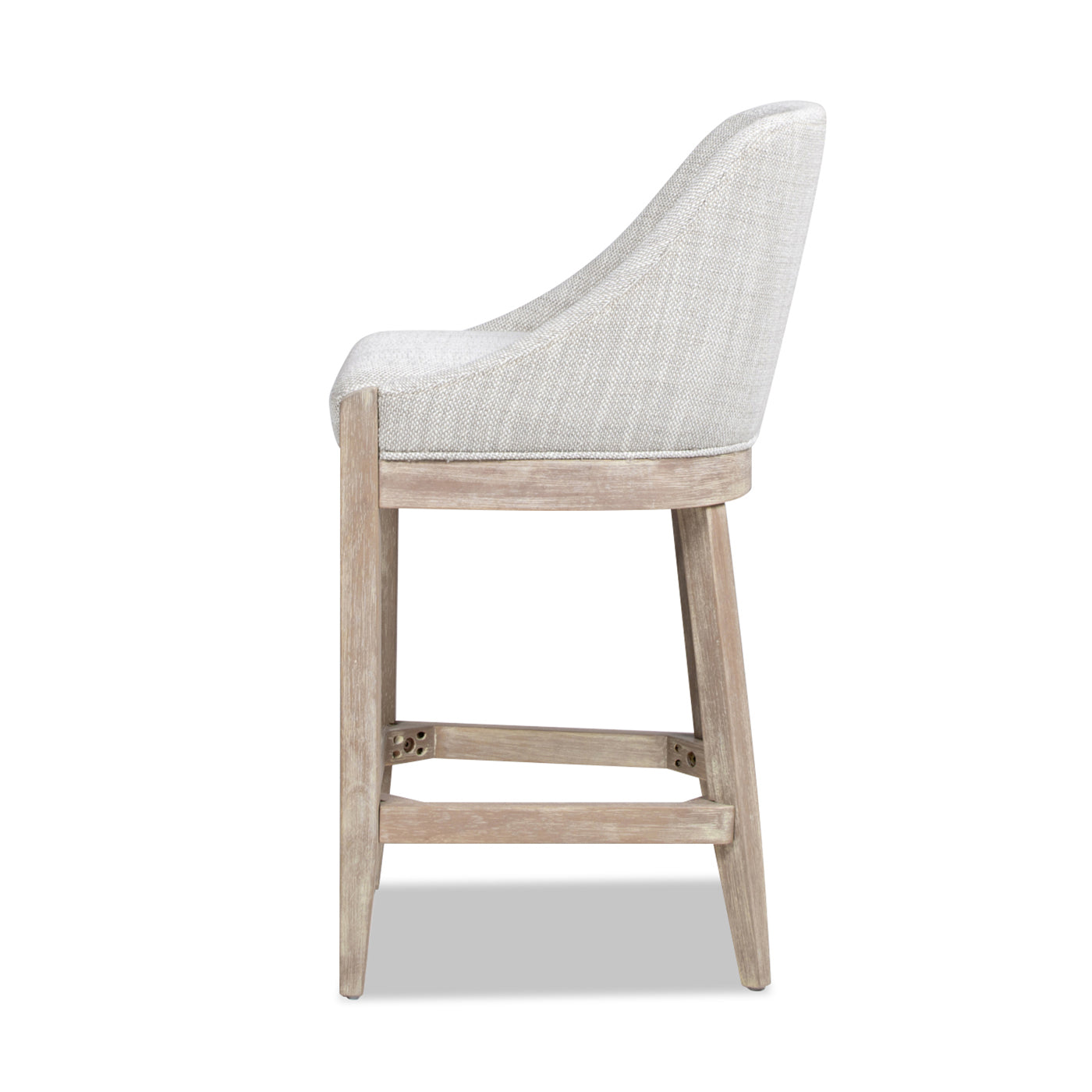 Newport 26.5" Coastal Curved Back Upholstered Counter Stool