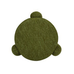 Hugo 20.5" Round Fully Upholstered Ottoman in Moss
