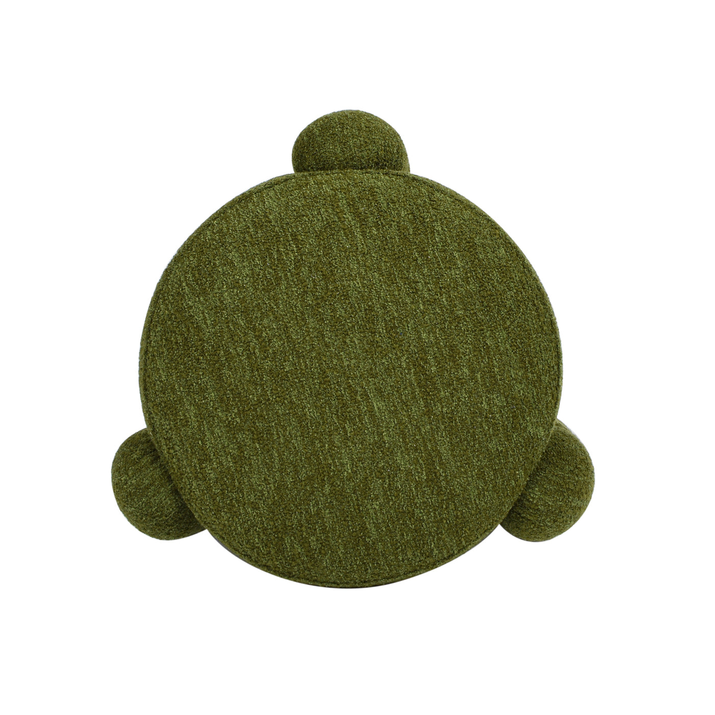 Hugo 20.5" Round Fully Upholstered Ottoman in Moss
