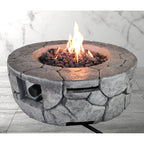 9" H x 28" W Fiber Reinforced Concrete Outdoor Fire Pit