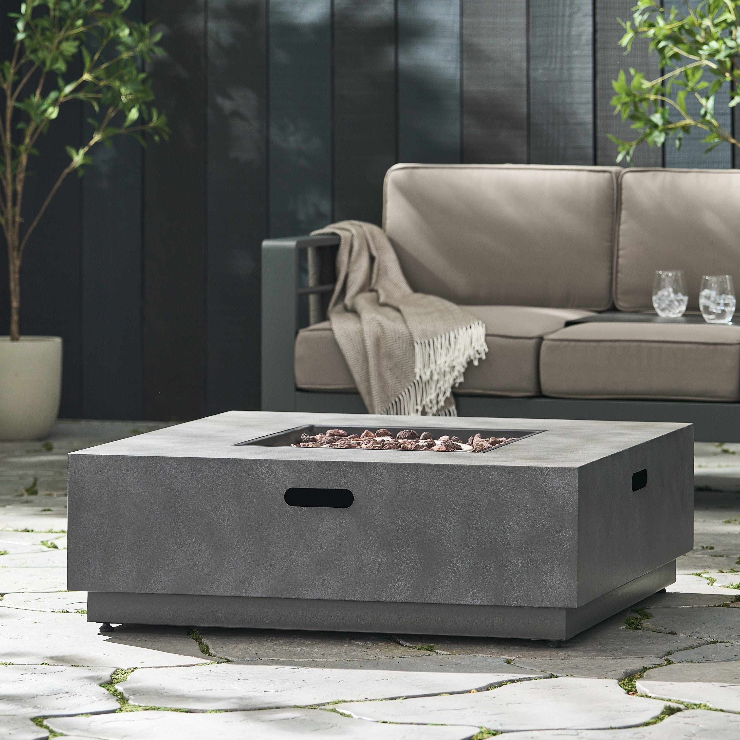 Square Iron Fire Pit - 50,000 BTU