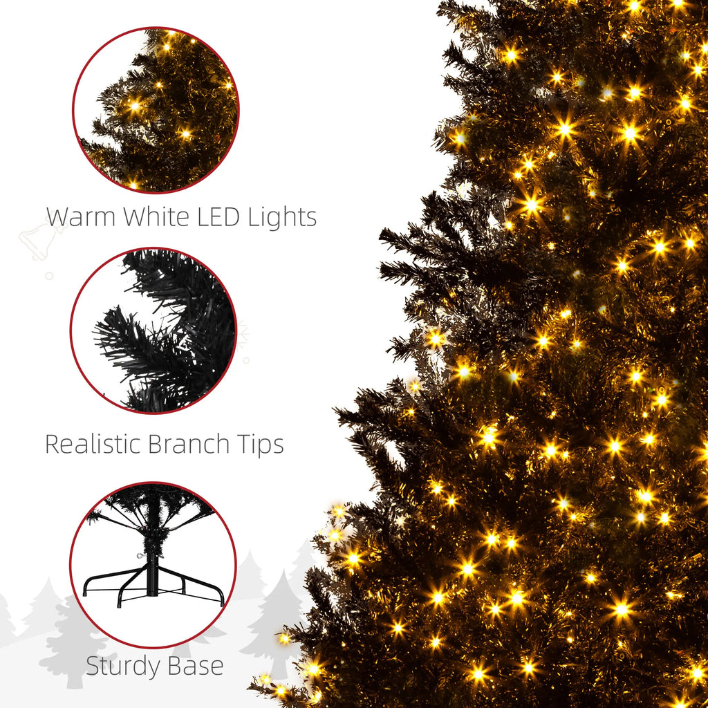 7.5 Ft Tall PreLit Artificial Christmas Tree