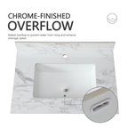 31"x22" Bathroom Vanity Top in Sintered Stone Carrara
