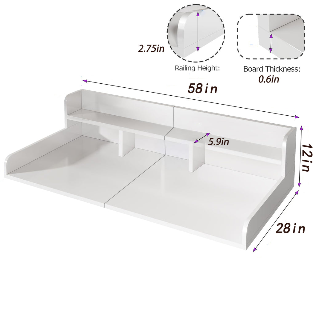 Washer Dryer Countertop with Non-slip Pads - Walnut