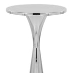 22" Contemporary Metal Side Table in Polished Nickel