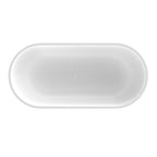 63 Inch Artificial Stone Solid Surface Oval Freestanding Bathtub