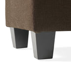 Upholstered Ottoman, Chocolate