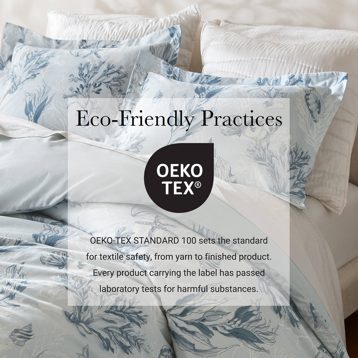 3-Piece King 100% Cotton Sateen Duvet Cover Set, Navy/Blue