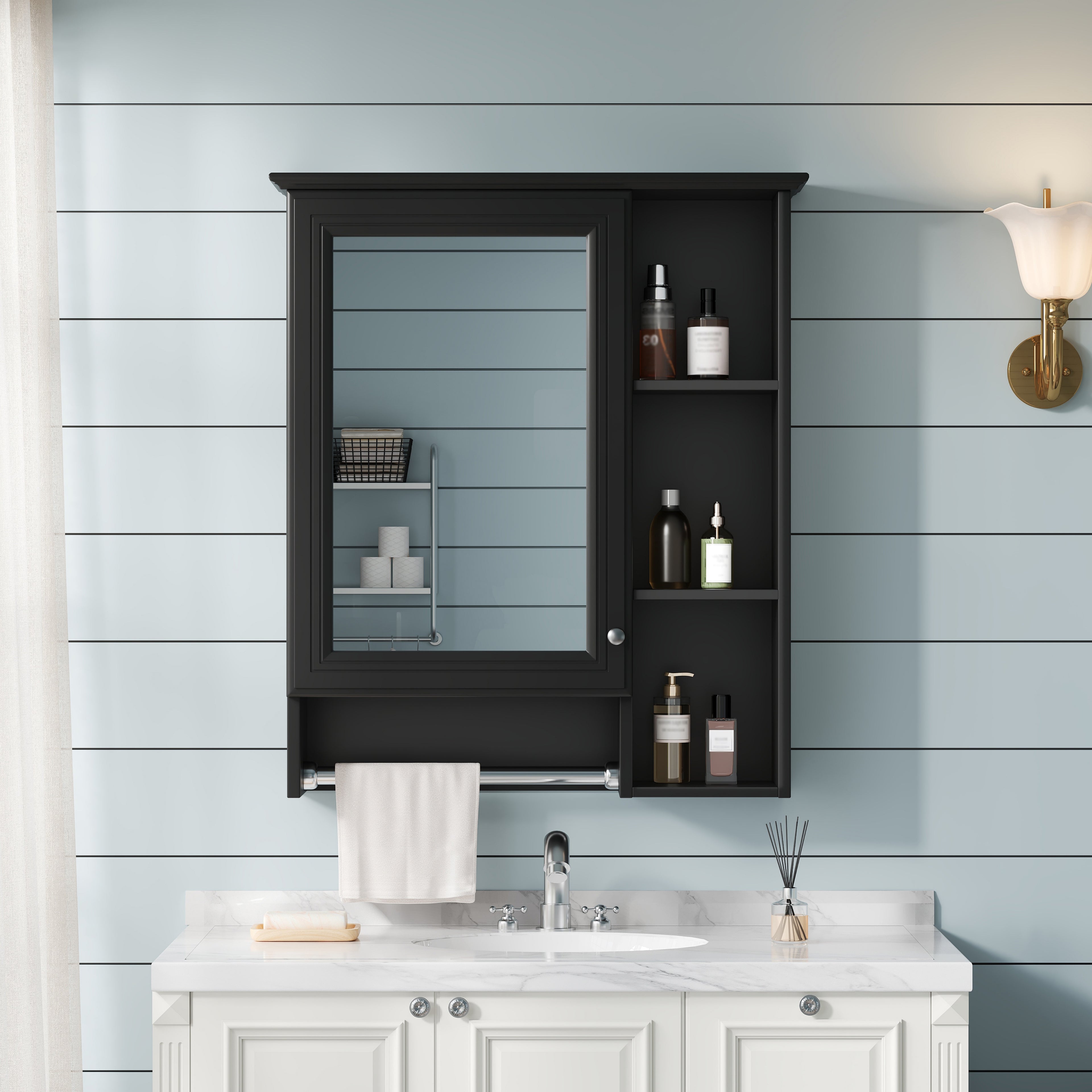 3-in-1 Bathroom Mirror Cabinet