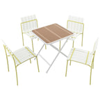 Summer 4-Pack Modern Striped Color Block Chairs Set