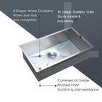 30 Inch Undermount Stainless Steel Kitchen Sink