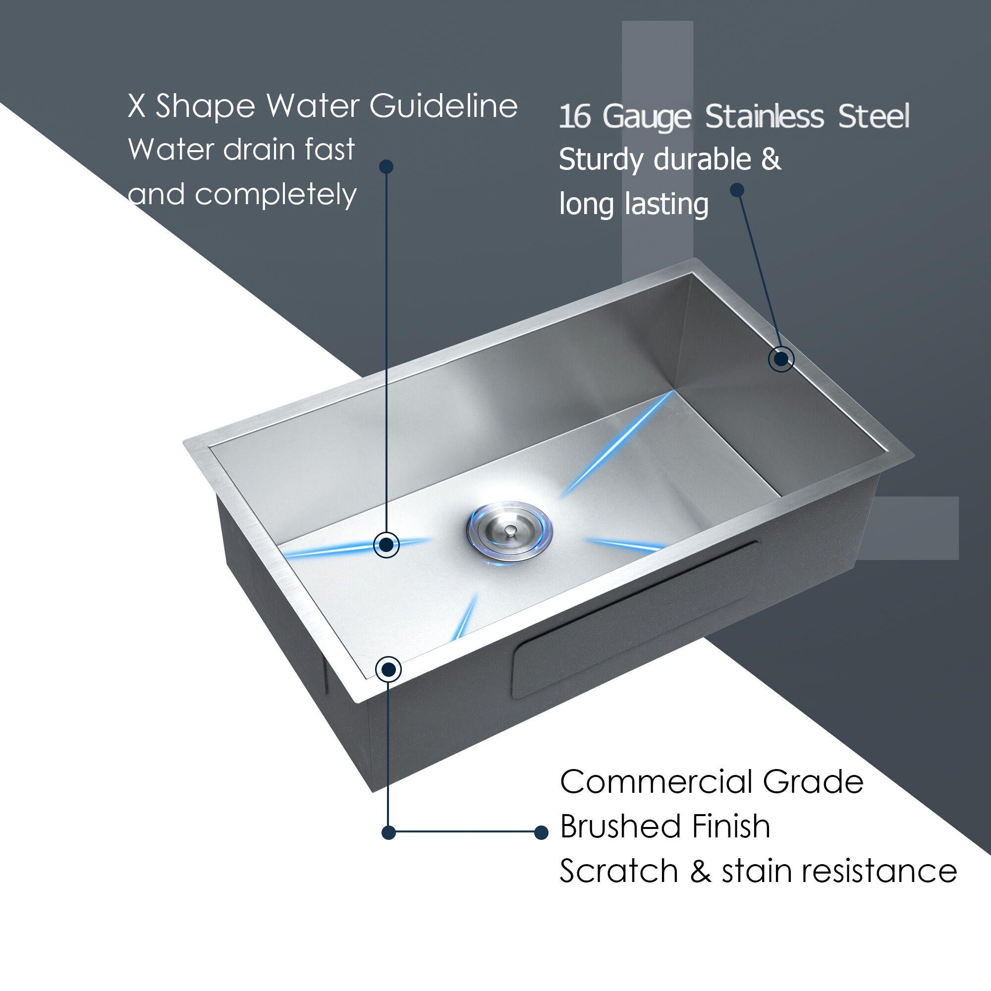 33 Inch Undermount Sink