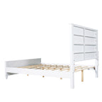 White Queen Size Bed Frame - Solid Wood & MDF