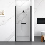 30"W x 72"H Frameless Circular Pivot Shower Door in Matte