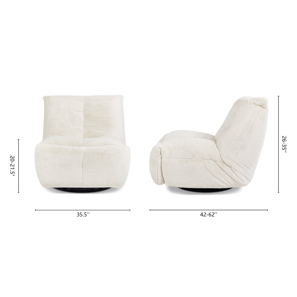 Rearden 35.5" Swivel Glider Manual Recliner Gaming Lounge Chair