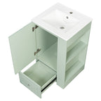 20" Freestanding Bathroom Vanity With Ceramic Sink
