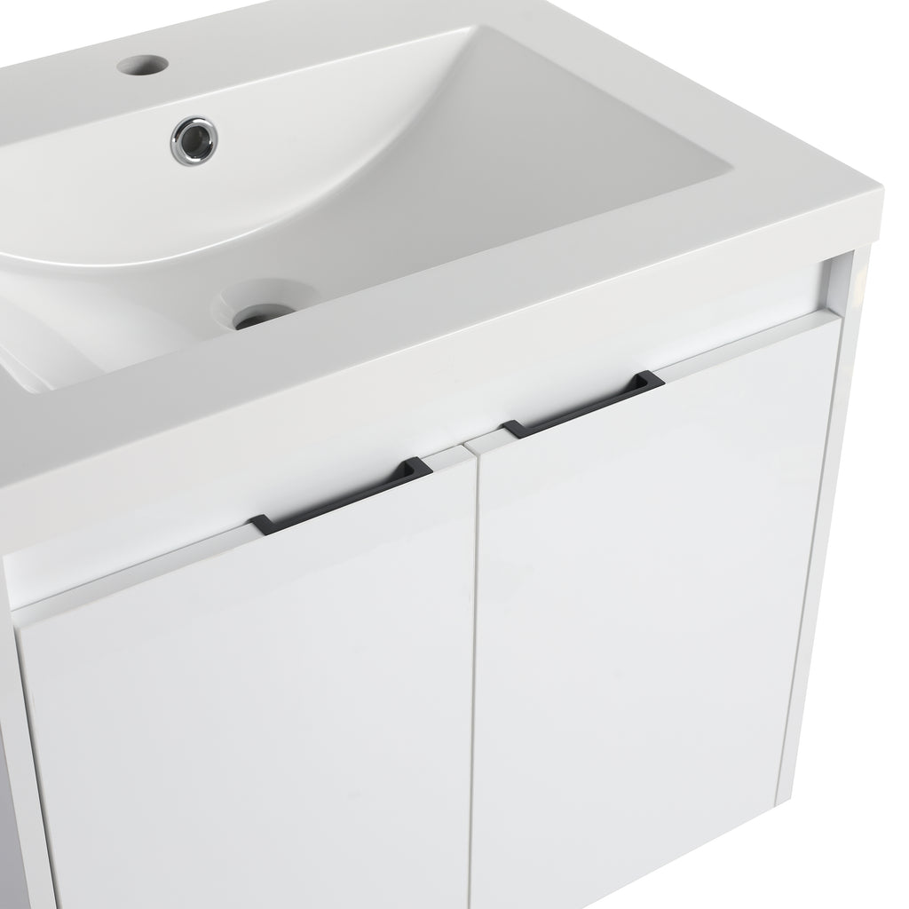 24" Bathroom Vanity With Resin Sink