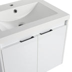 24" Bathroom Vanity With Resin Sink