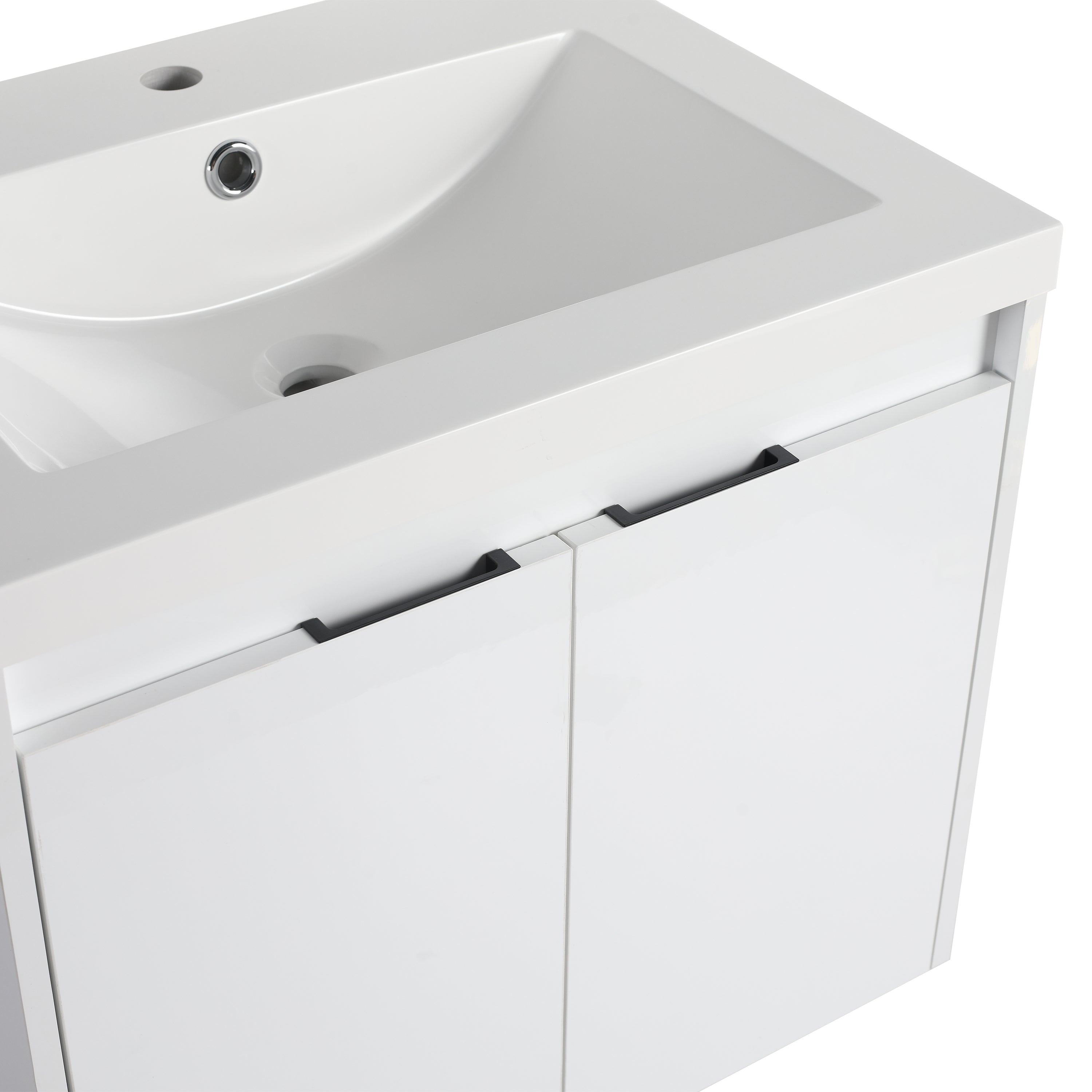 24" Bathroom Vanity With Resin Sink