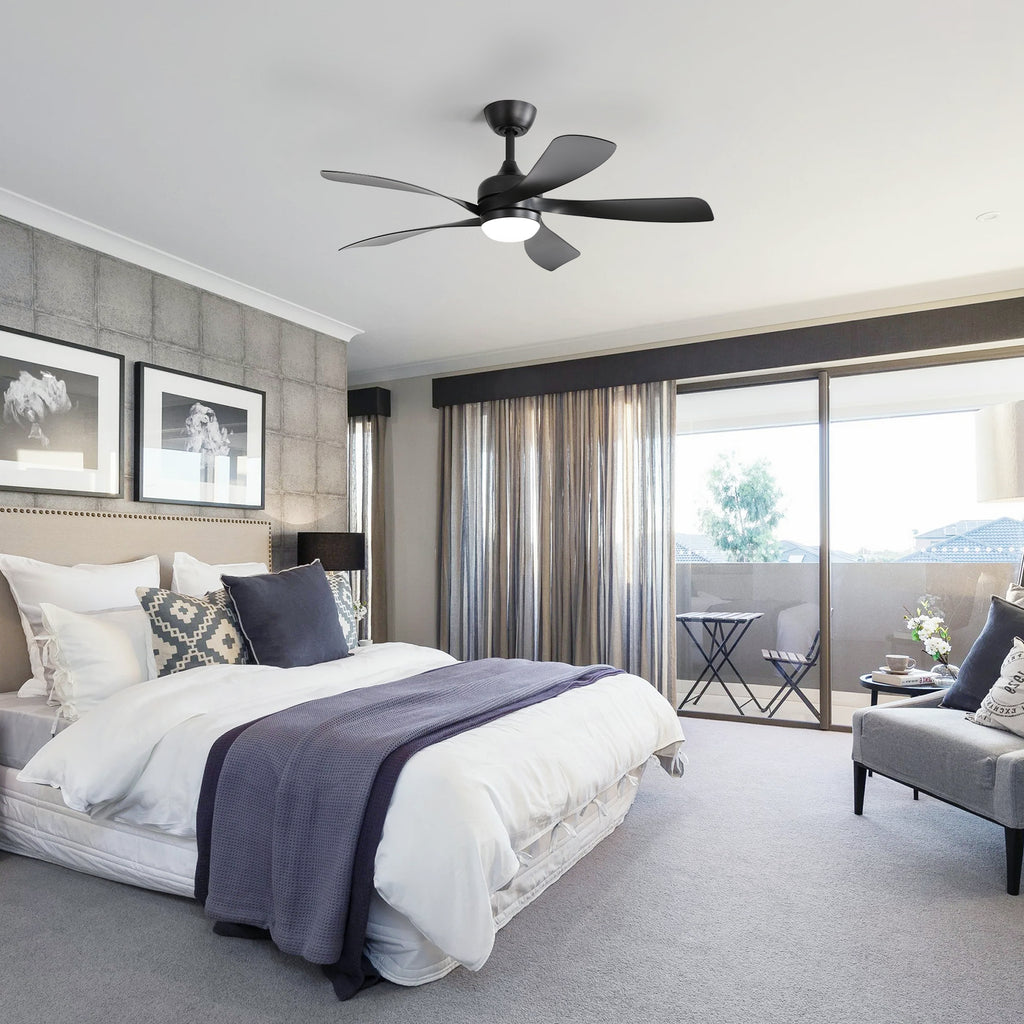 45 Inch Matte Ceiling Fan with LED Light