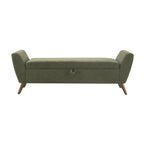 60" Modern Storage Bench with Mid-Century Wood Legs