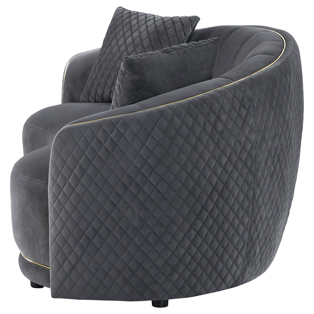 Lorraine Dark Upholstered Loveseat