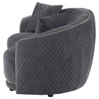 Lorraine Dark Upholstered Loveseat