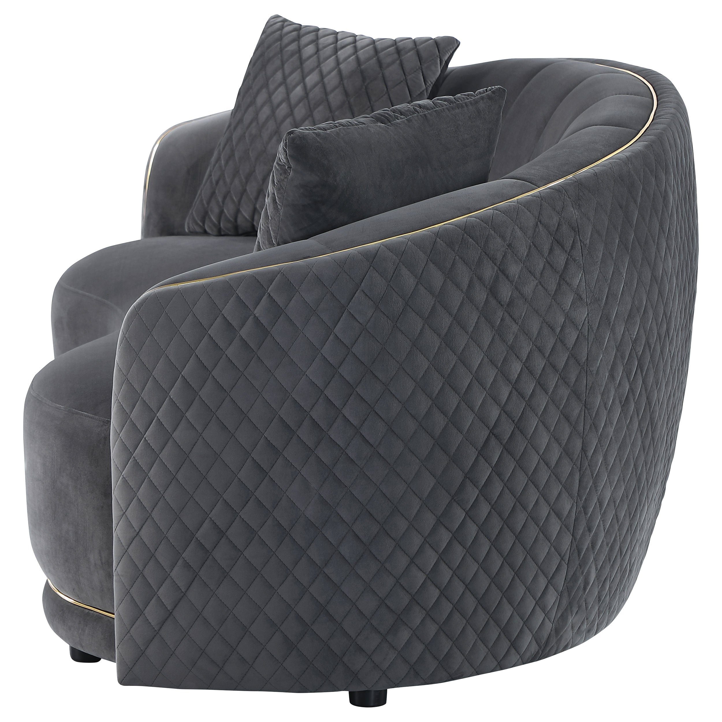 Lorraine Dark Upholstered Loveseat