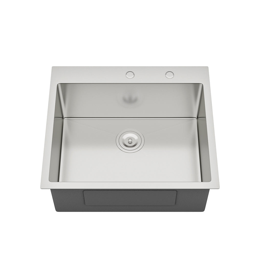 Stainless Steel Drop In Kitchen Sink - 25 x 22 x 10 Inch