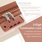 3 Piece Expandable Hard Shell ABS Suitcases with TSA Lock