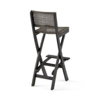 41.75" Outdoor Folding Acacia Wood Barstools