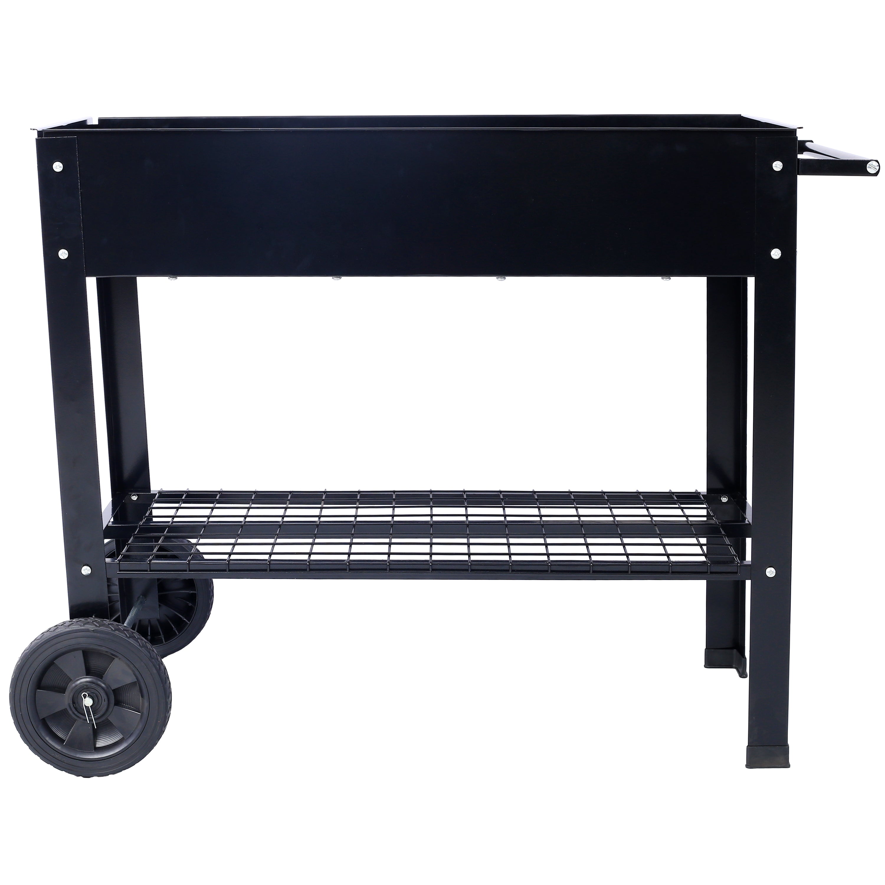 Elevated Mobile Raised Ergonomic Metal Planter Garden Bed