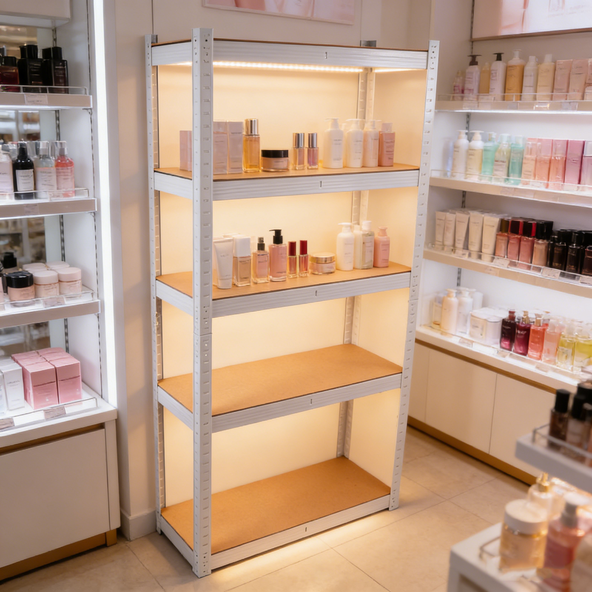 5 Tier Laminated Display Shelving Unit