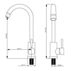 Kitchen Sink Faucet with Single Handles