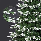 7FT Artificial Christmas Tree - White-Tipped Design