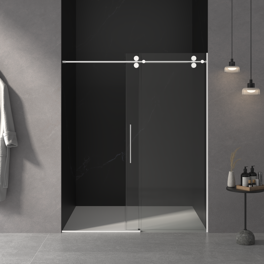 Frameless Sliding Shower Door with Tempered Glass Enclosure