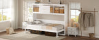 Twin Size Murphy Bed with Charging Station and a Drawer