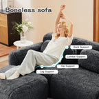 U-Shaped Boneless Sofa with High Density Sponge