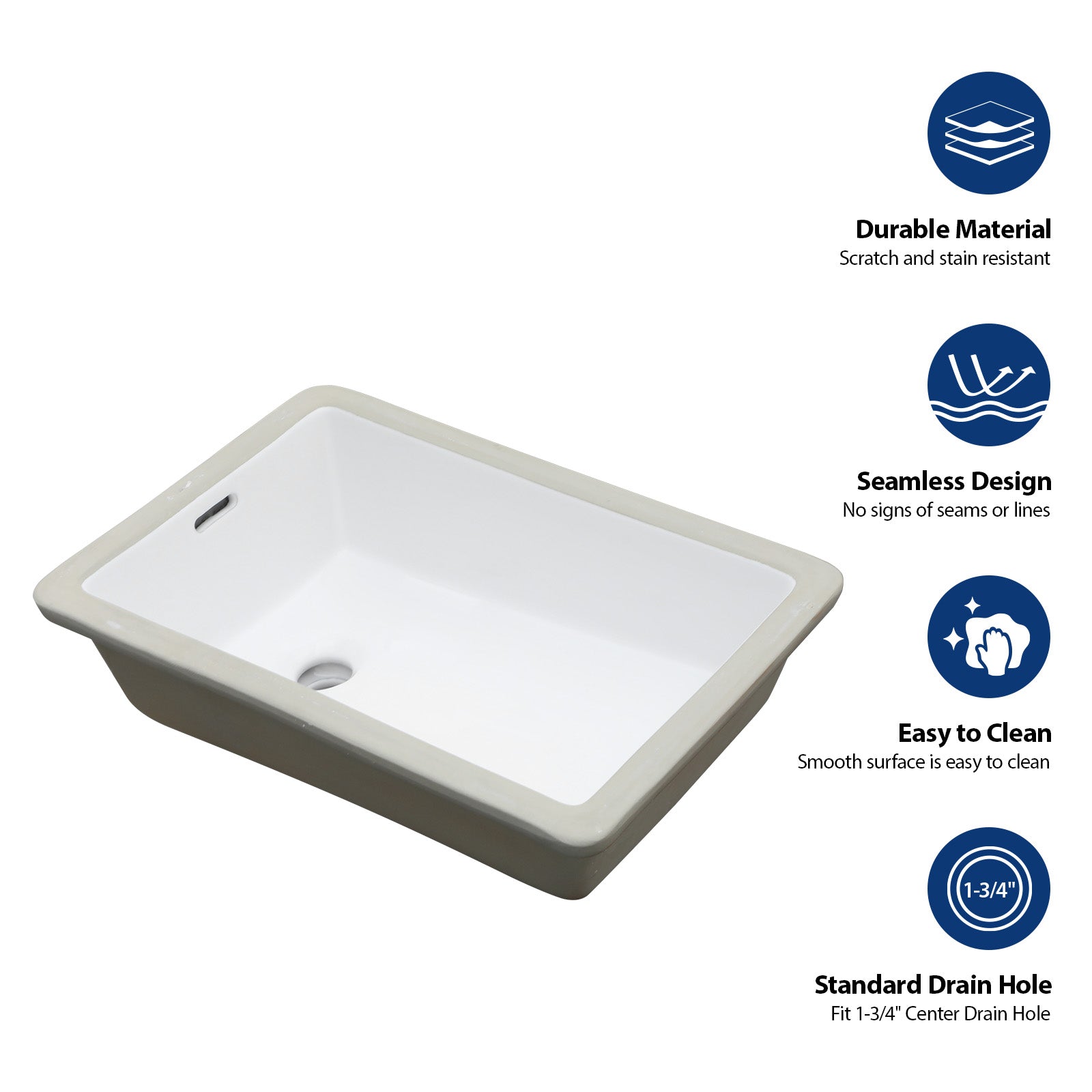 Premium Ceramic Undermount Bathroom Sink