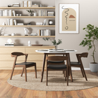 Alina Dining Table (White) and 4 Side Chairs