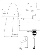 Chrome Single Handle Bathroom Faucet for 1 or 3 Holes