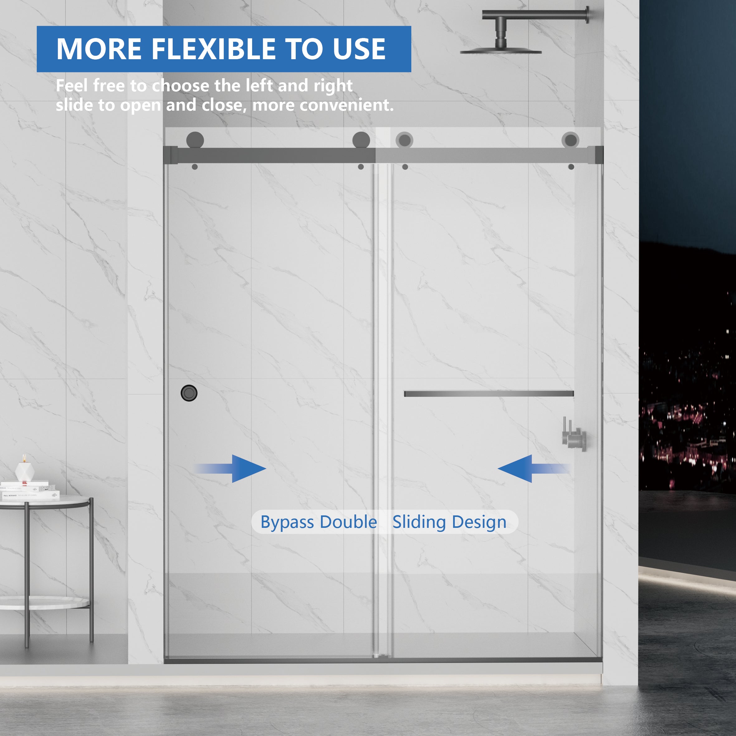55-59" x 72" Frameless Shower Door